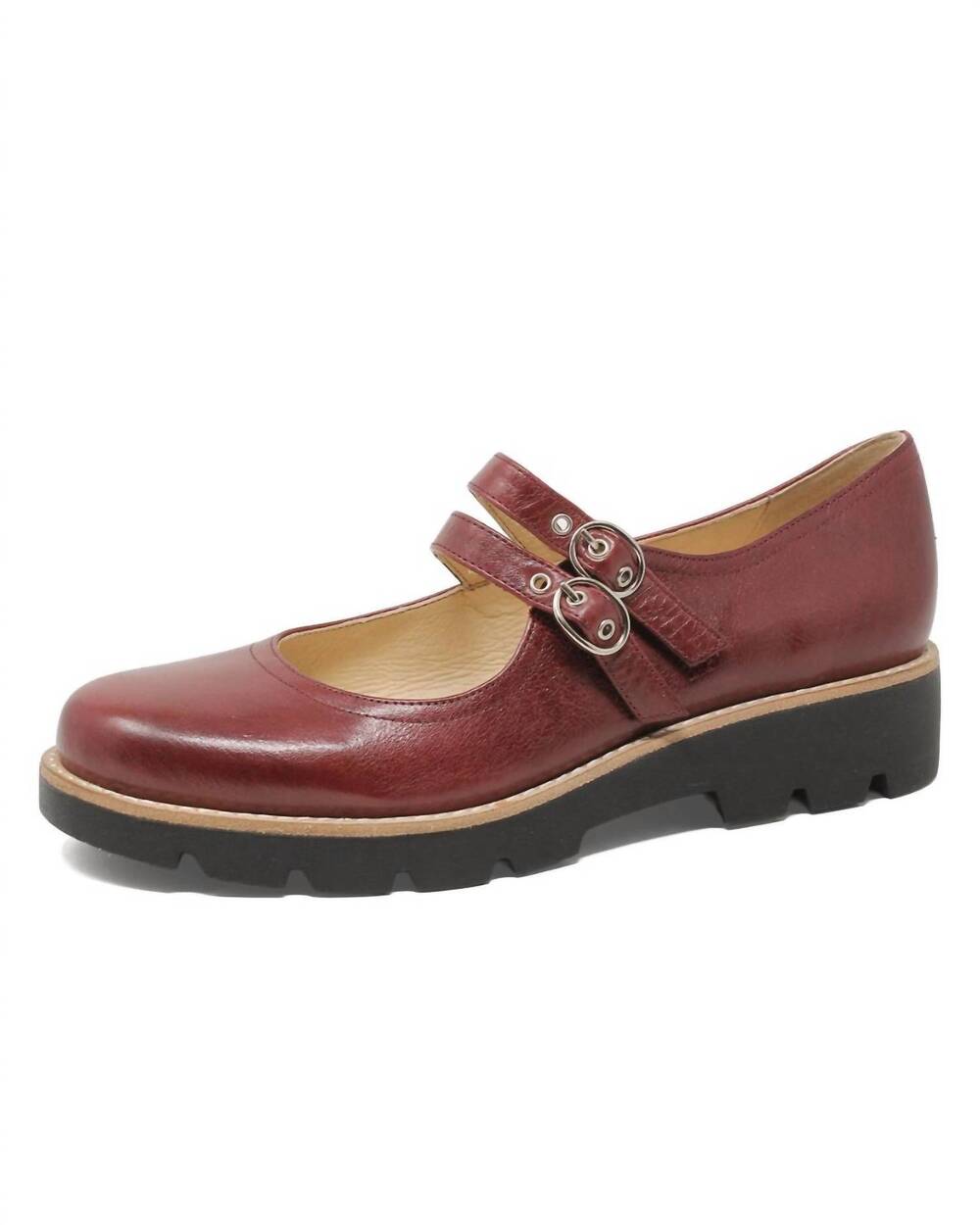 NEW DJANGO & JULIETTE women's dabbie mary jane shoes in claret/ black